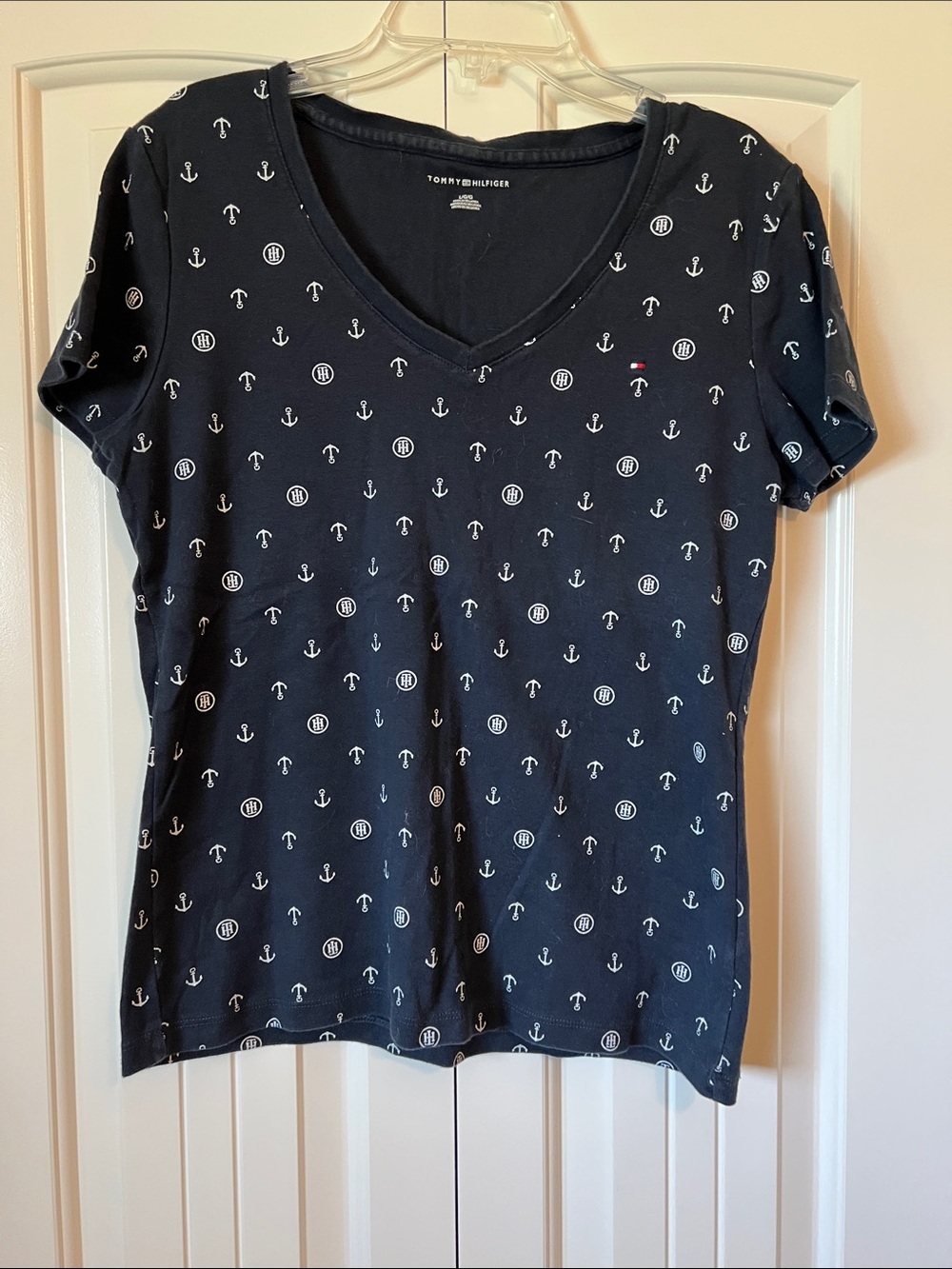 Tommy Hilfiger tee shirt, size L, navy blue